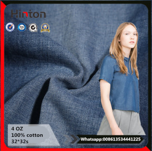 Summer Style Jeans Garment 100% Cotton 4 Oz Denim Fabric